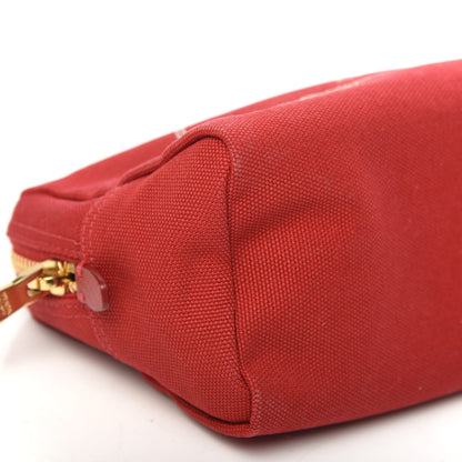 Prada Canvas Canapa Logo Pouch Rosso 9 of 10