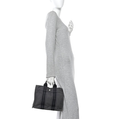 Hermes Canvas Tout Fourre PM Grey 2 of 10