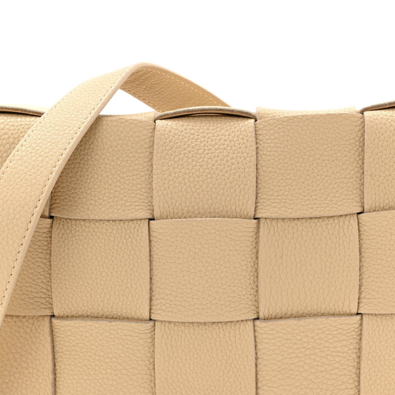 Bottega Veneta Grained Calfskin Maxi Intrecciato Cassette Crossbody Bag Porridge 8 of 10