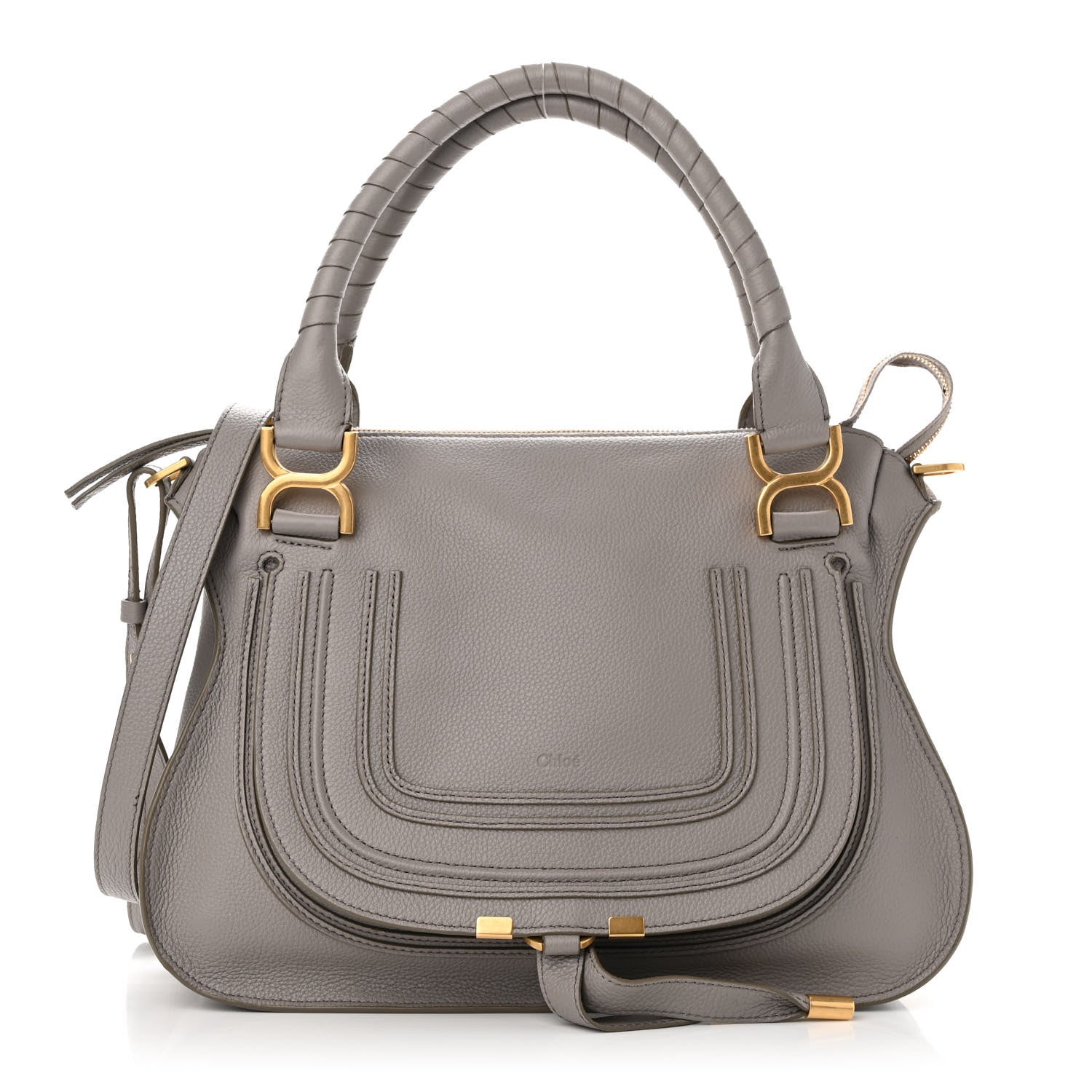 Chloe Calfskin Medium Marcie Satchel Cashmere Grey 1 of 9