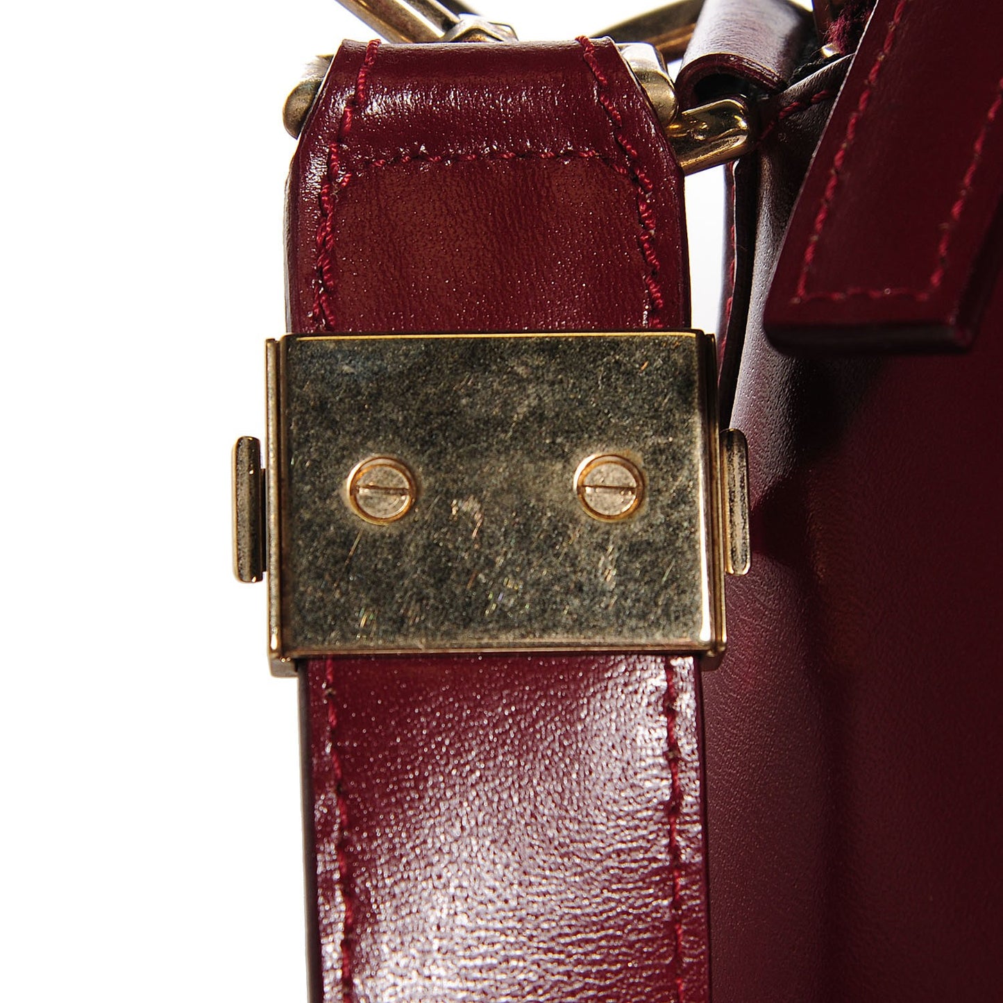 Shiny Lord Calfskin Medium Antigona Burgundy