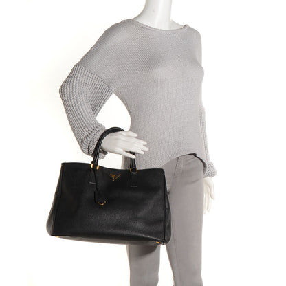 Prada Saffiano Lux Large Tote Nero Black 2 of 14