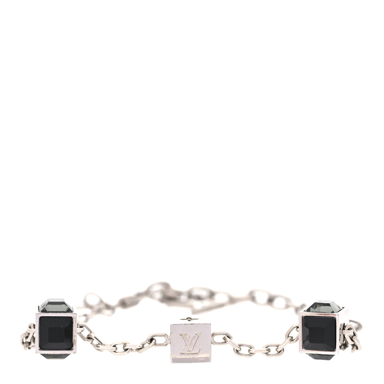 Louis Vuitton Swarovski Gamble Damier Bracelet Silver 1 of 7