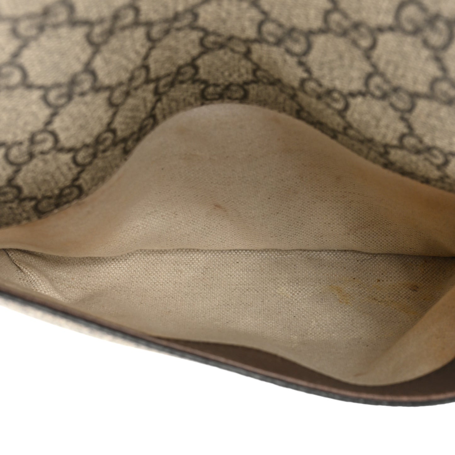 GG Supreme Monogram Web Small Neo Vintage Double Flap Messenger Bag Beige New Acero