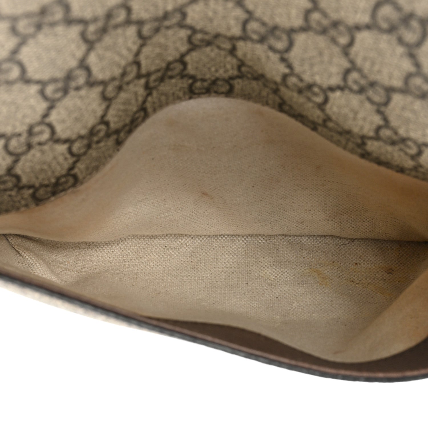 Gucci GG Supreme Monogram Web Small Neo Vintage Double Flap Messenger Bag Beige New Acero 5 of 21