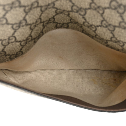 Gucci GG Supreme Monogram Web Small Neo Vintage Double Flap Messenger Bag Beige New Acero 5 of 21