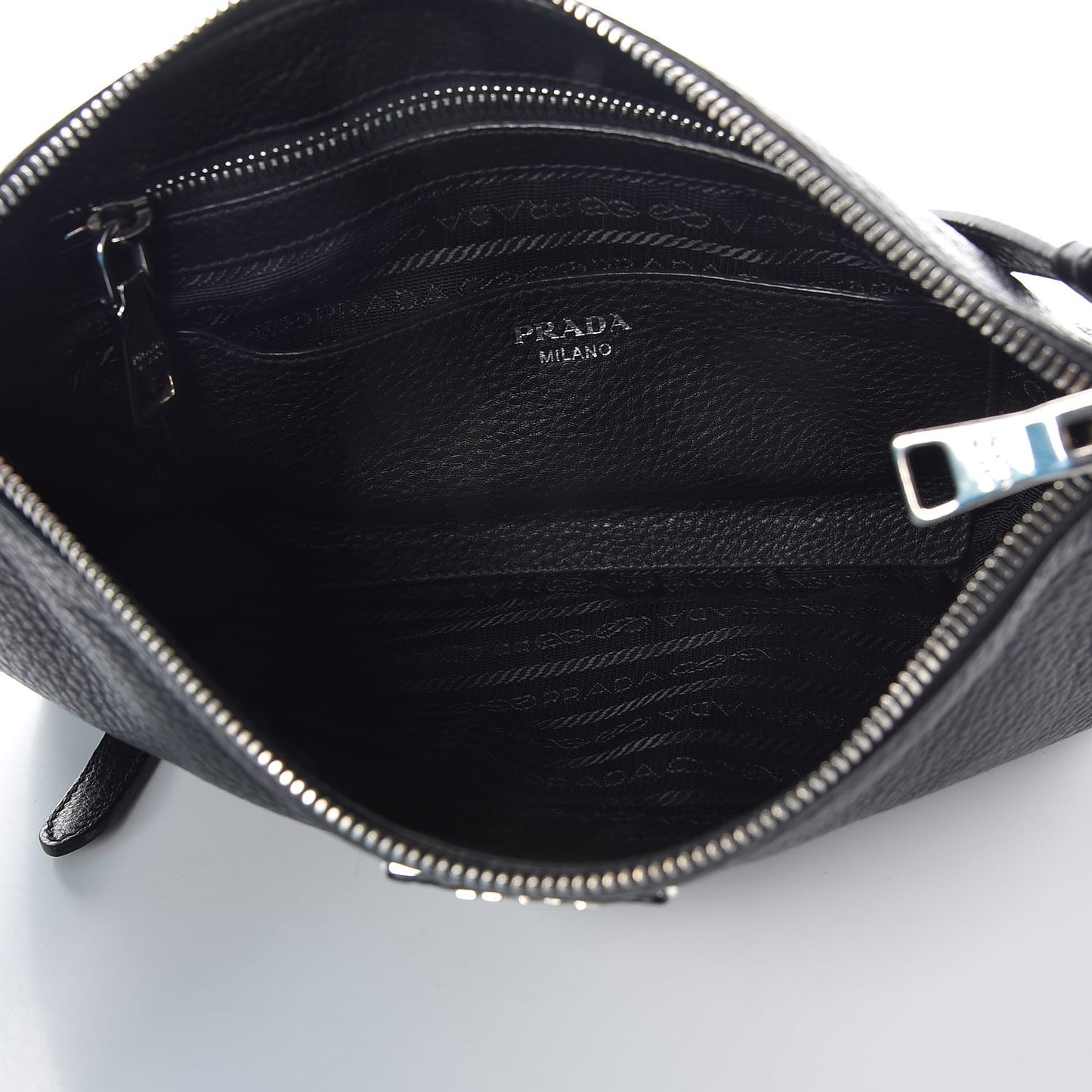Vitello Daino Crossbody Bag Black