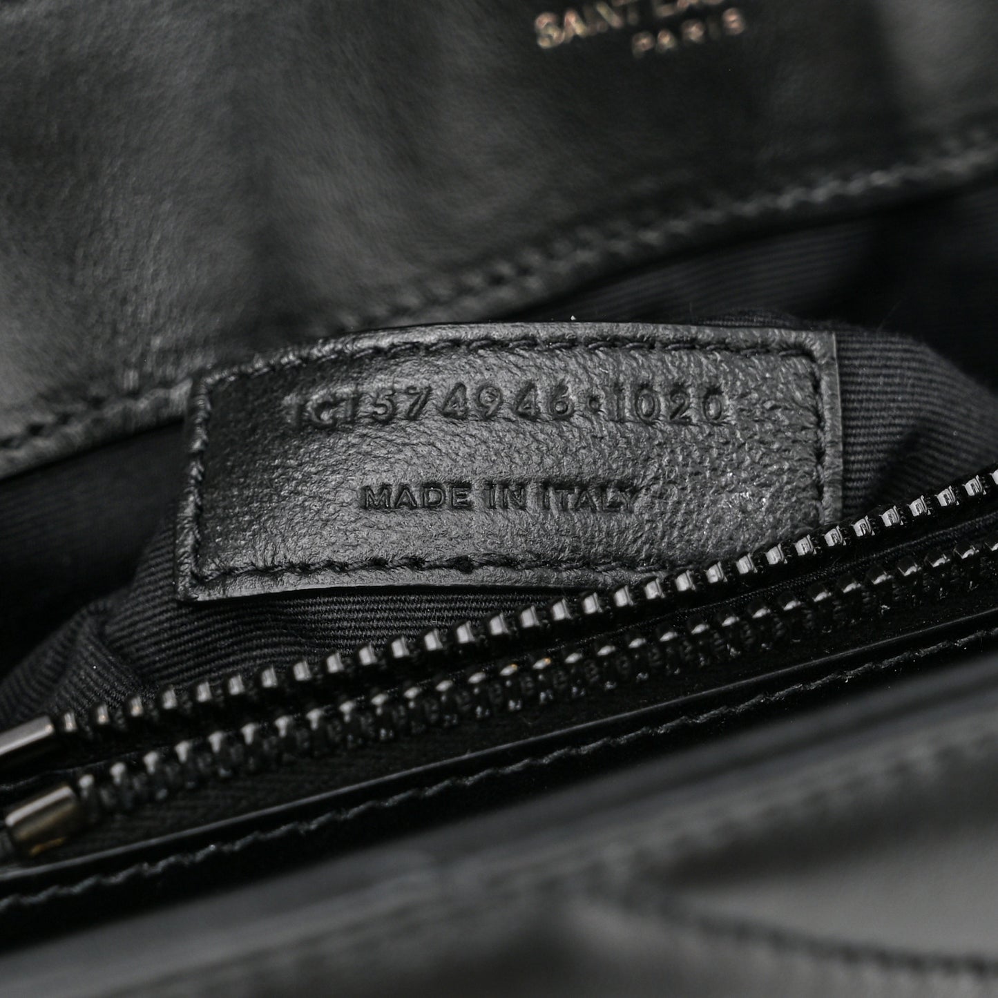 Calfskin Y Quilted Monogram Monochrome Medium Loulou Chain Satchel Black
