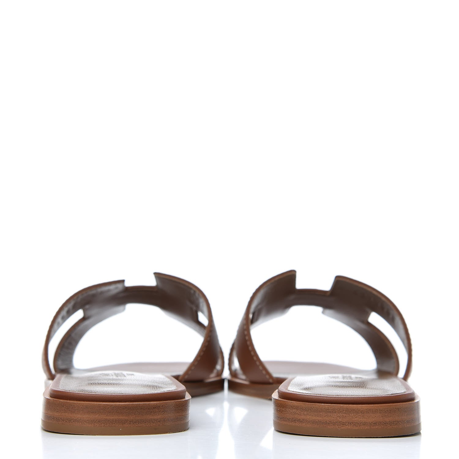 Hermes Box Calfskin Oran Sandals 37 Gold 7 of 11