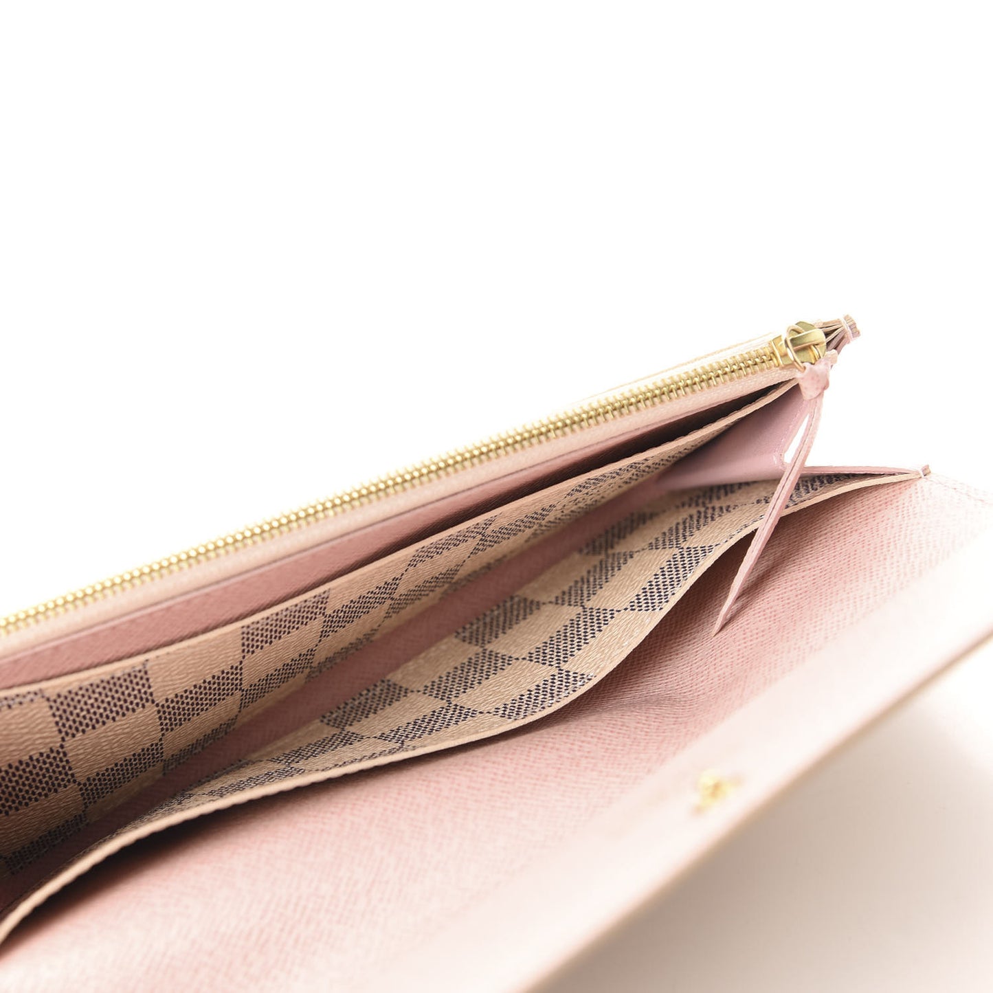 Damier Azur Emilie Wallet Rose Ballerine