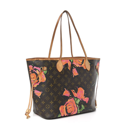Louis Vuitton Monogram Roses Neverfull MM 3 of 12