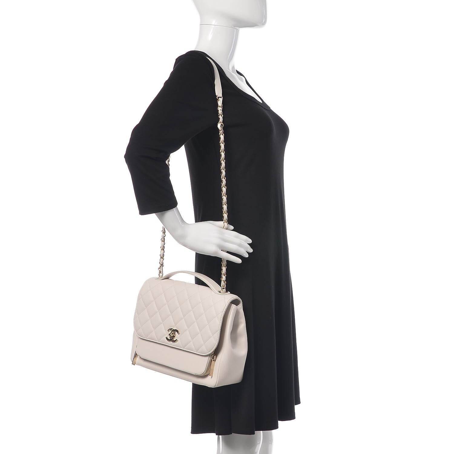 Chanel Caviar Quilted Large Business Affinity Flap White 1 of 10