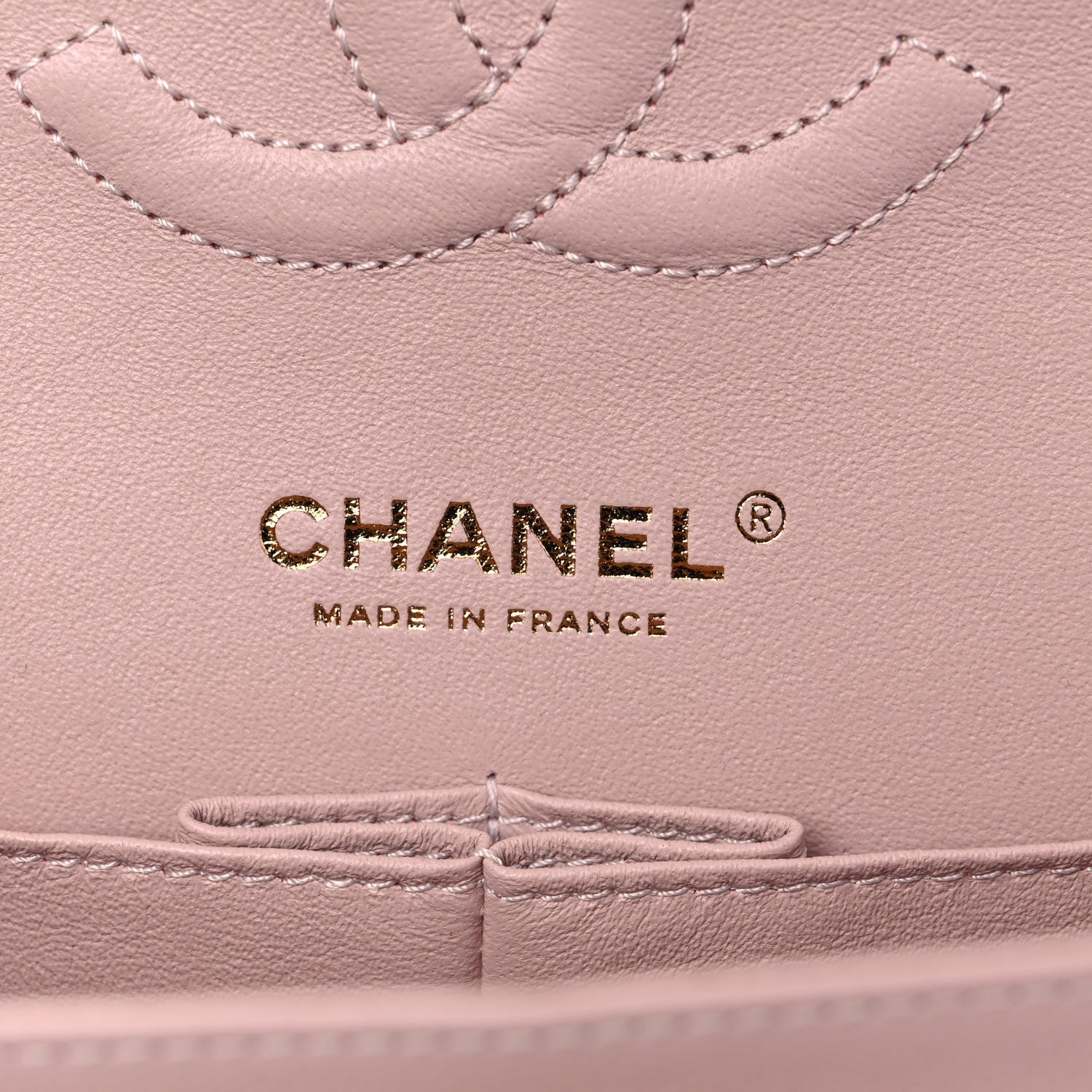 Chanel Calfskin Chevron Quilted Medium Double Flap Light Pink 6 of 8