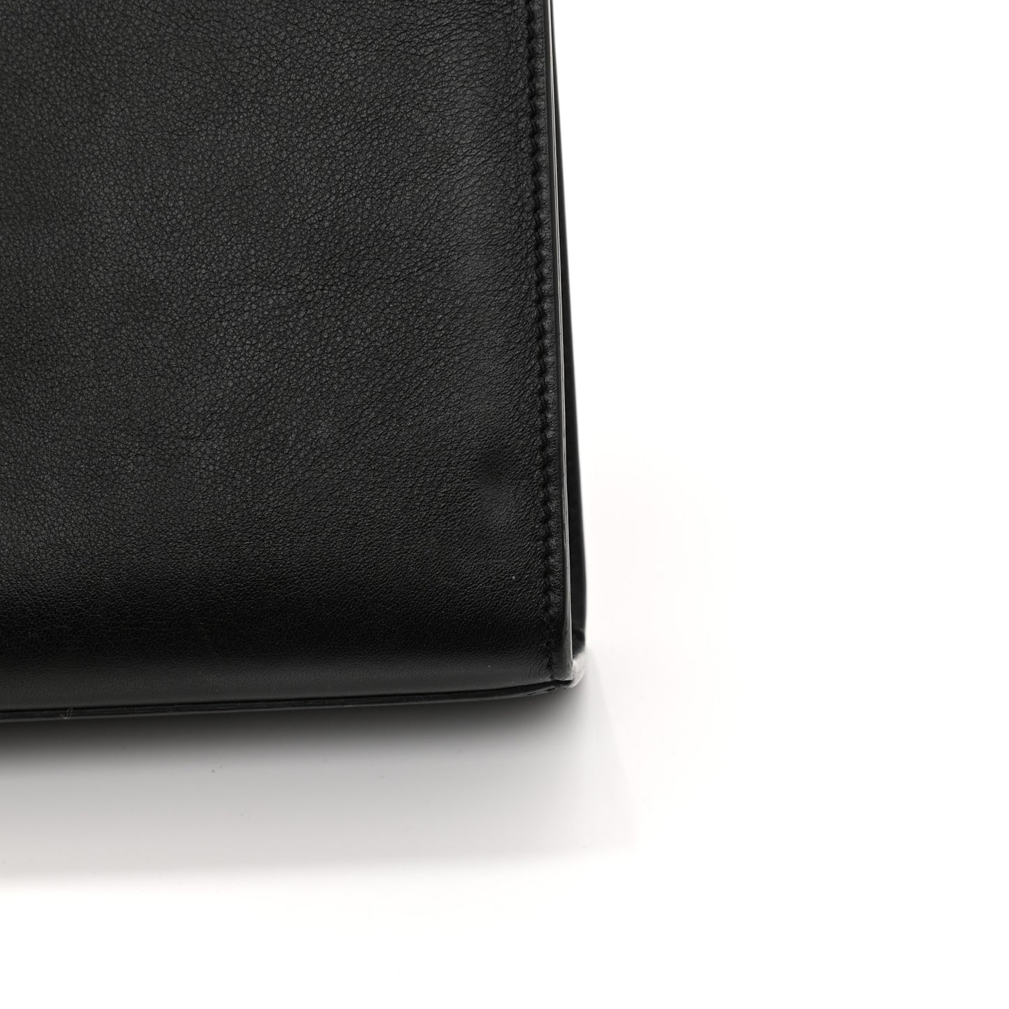 Smooth Calfskin Medium Braided Monogram Kate Satchel Black