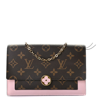 Louis Vuitton Monogram Flore Chain Wallet Rose Ballerine 1 of 9