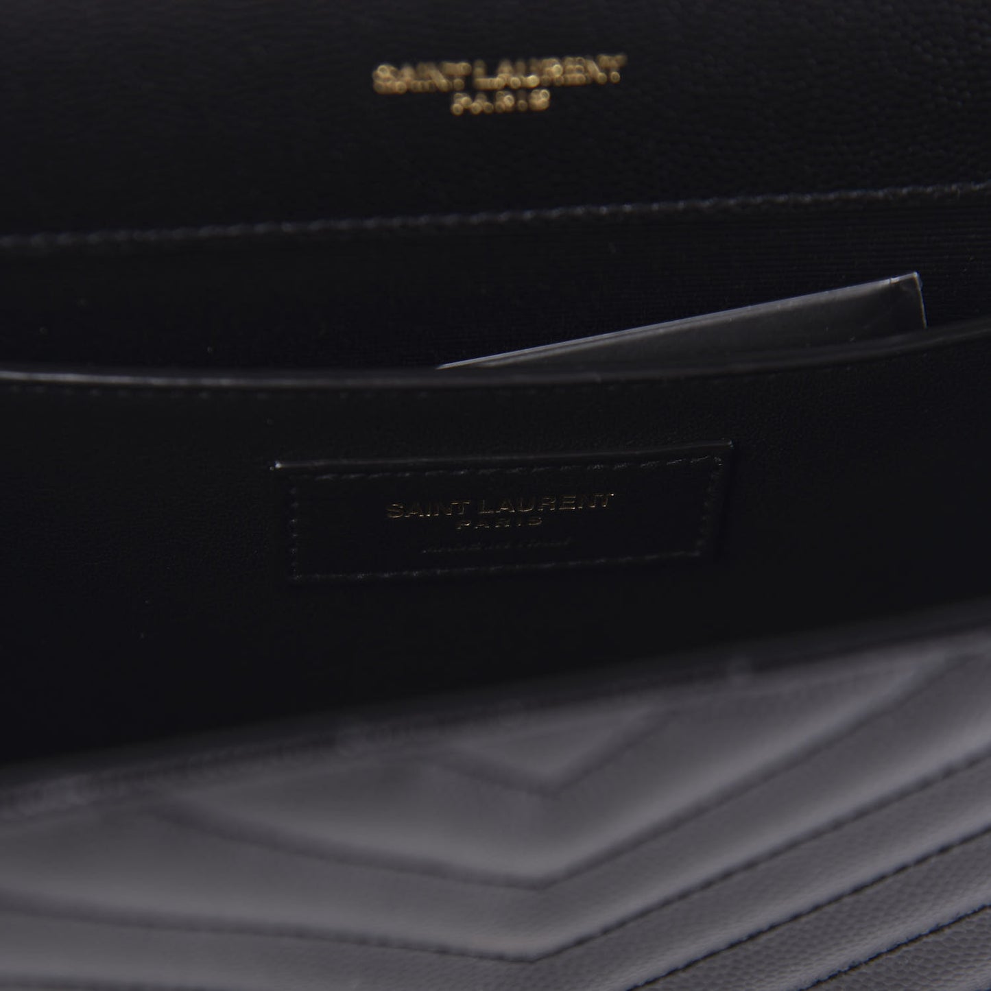 Grain De Poudre Matelasse Chevron Medium Monogram Satchel Black