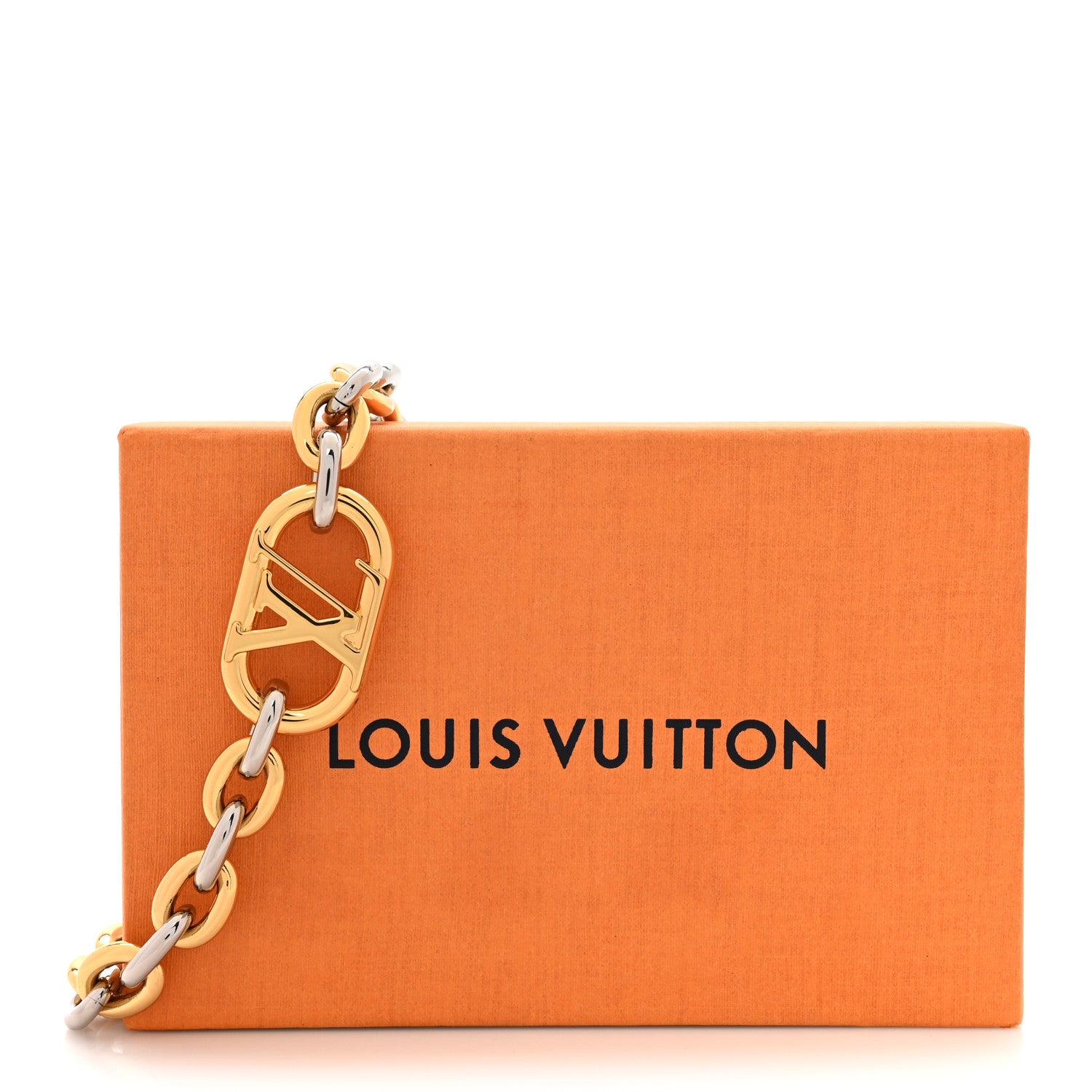 Louis Vuitton Metal Everyday LV Chain Necklace Gold Silver 6 of 6