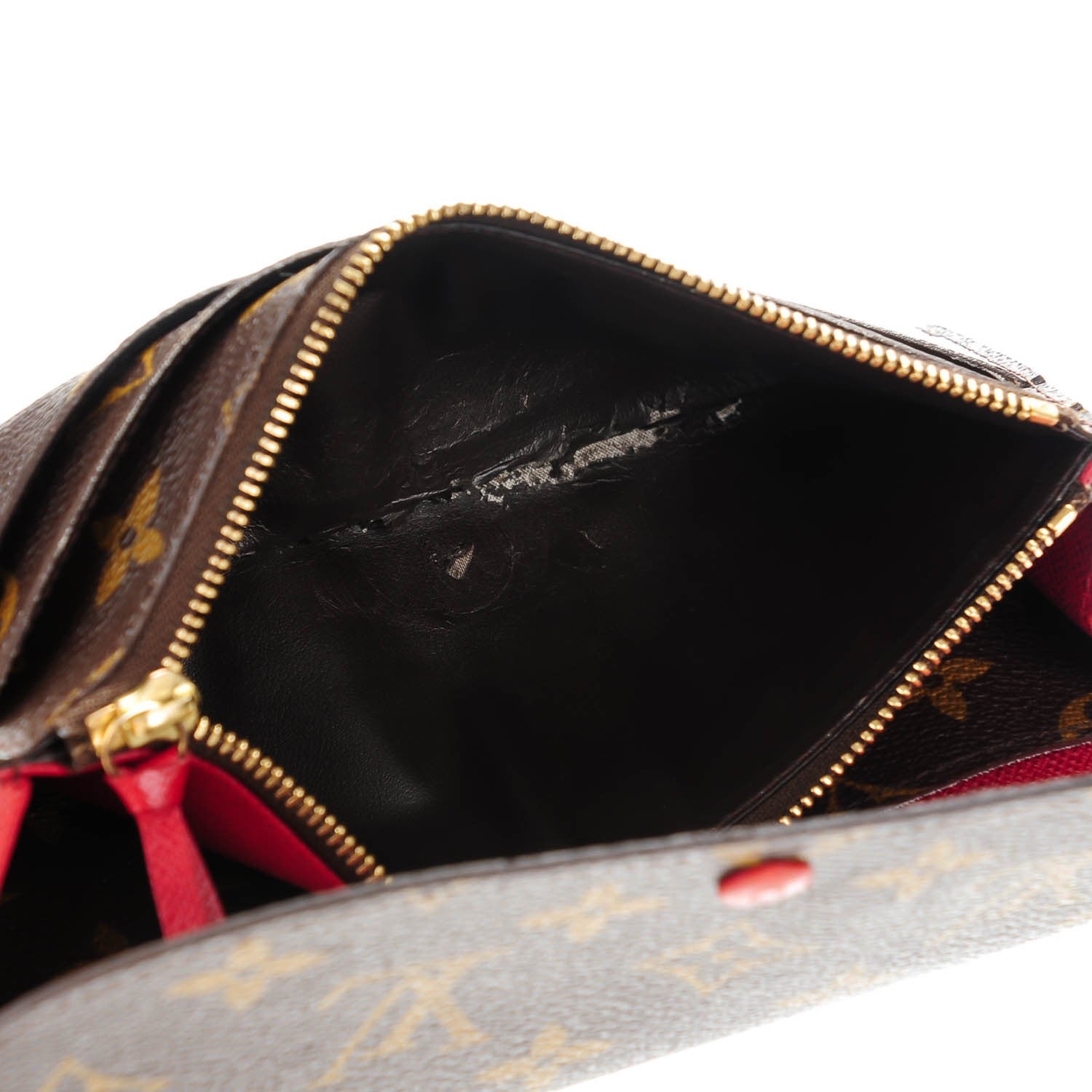 Louis Vuitton Monogram Emilie Wallet Red 9 of 10