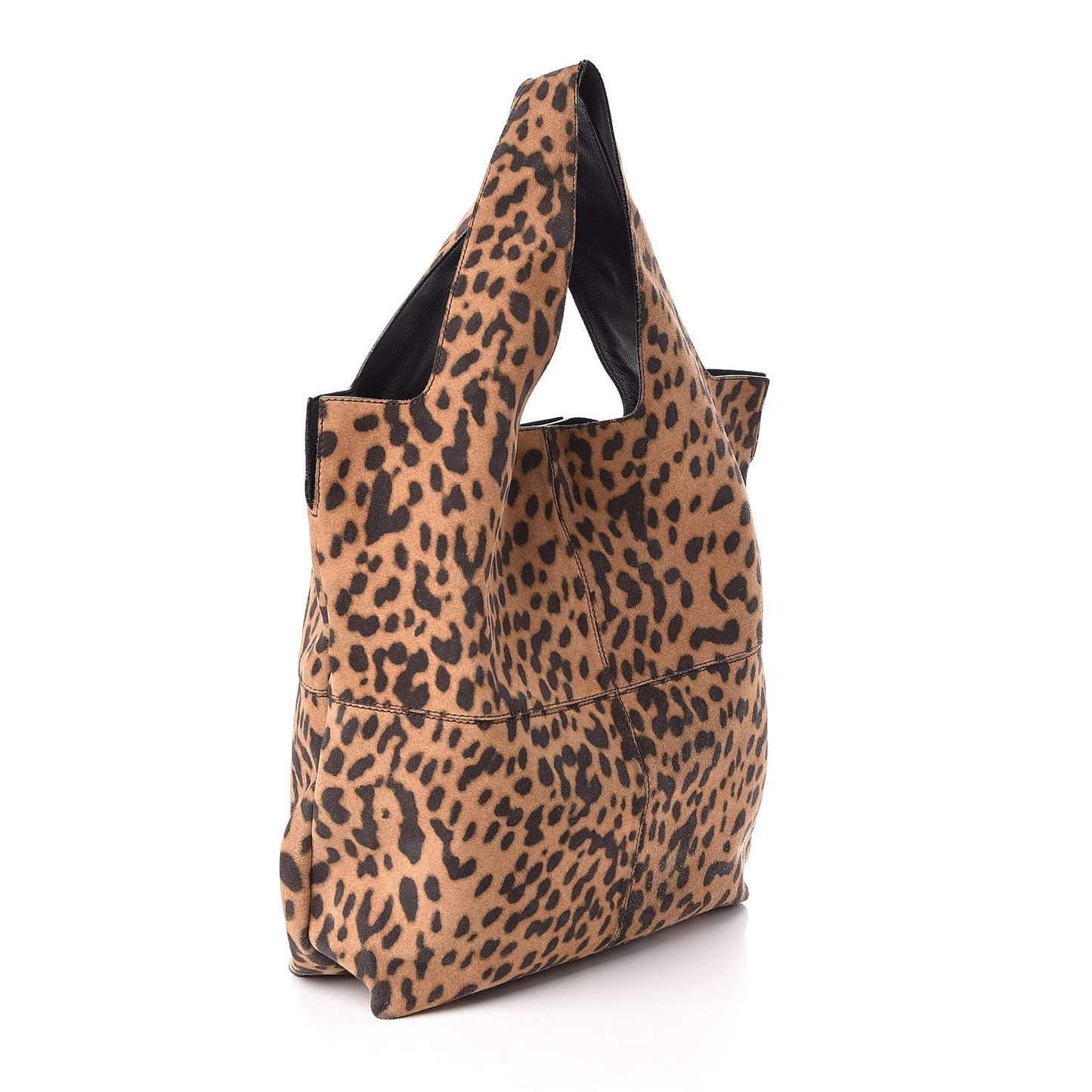 Suede Leopard Print Tote