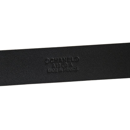 Chanel Metallic Calfskin Pearl Crystal Resin Logo Belt 70 28 Gold 3 of 5