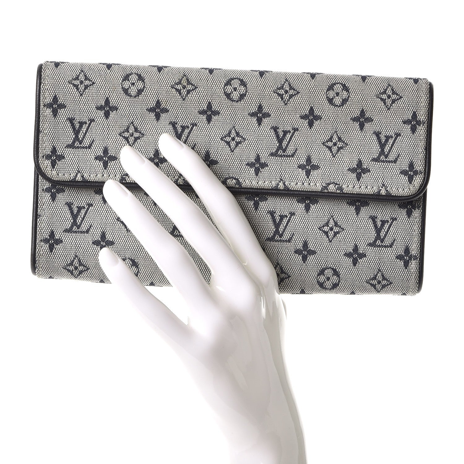 Louis Vuitton Mini Monogram Porte Tresor International Wallet Blue 2 of 11
