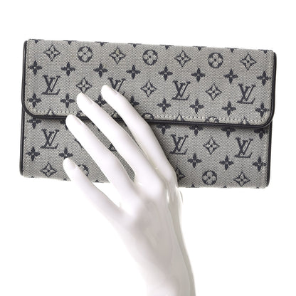 Louis Vuitton Mini Monogram Porte Tresor International Wallet Blue 2 of 11