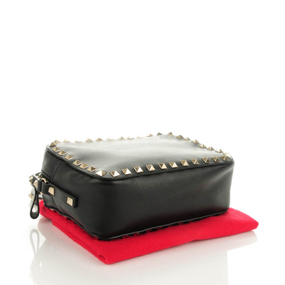 Valentino Garavani Calfskin Rockstud Camera Crossbody Bag Black 4 of 7