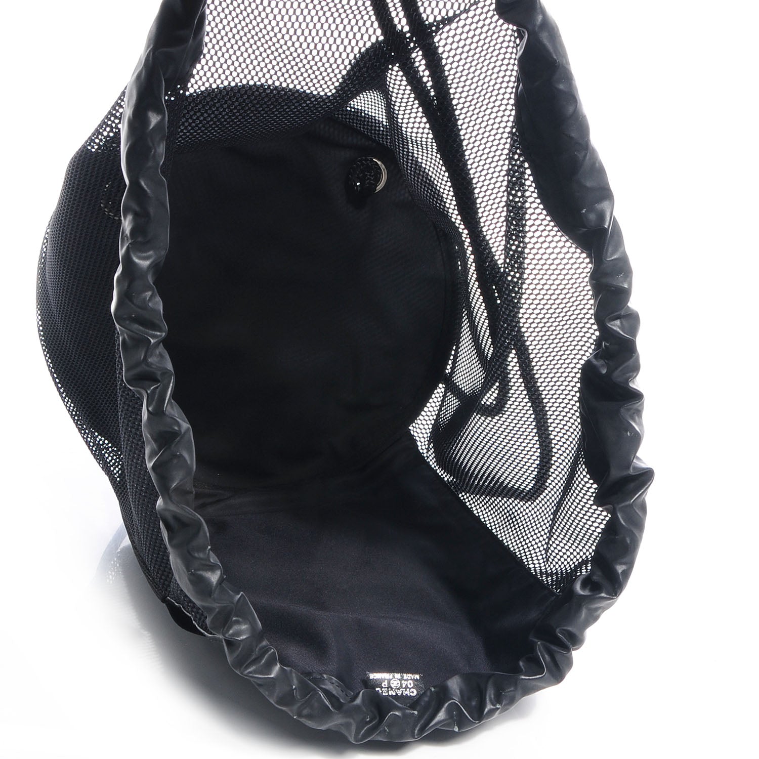 Chanel Rubber CC Basketball w/ Mesh Case Black Grey 6 of 7