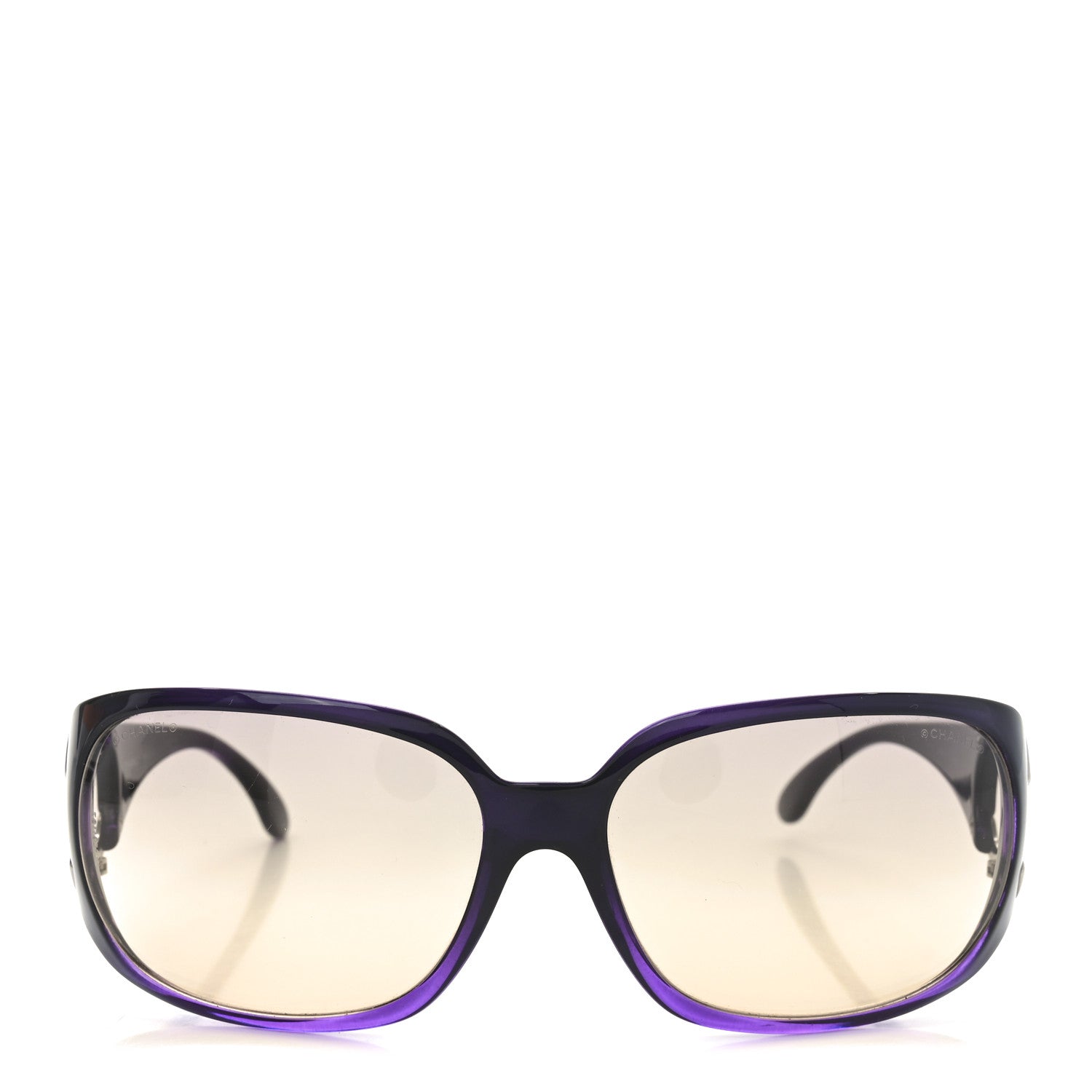 Chanel Acetate CC Sunglasses 6014 Black Purple 2 of 6