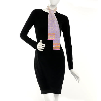 Louis Vuitton Silk Monogram Map Bandeau Lilac Mango 2 of 4