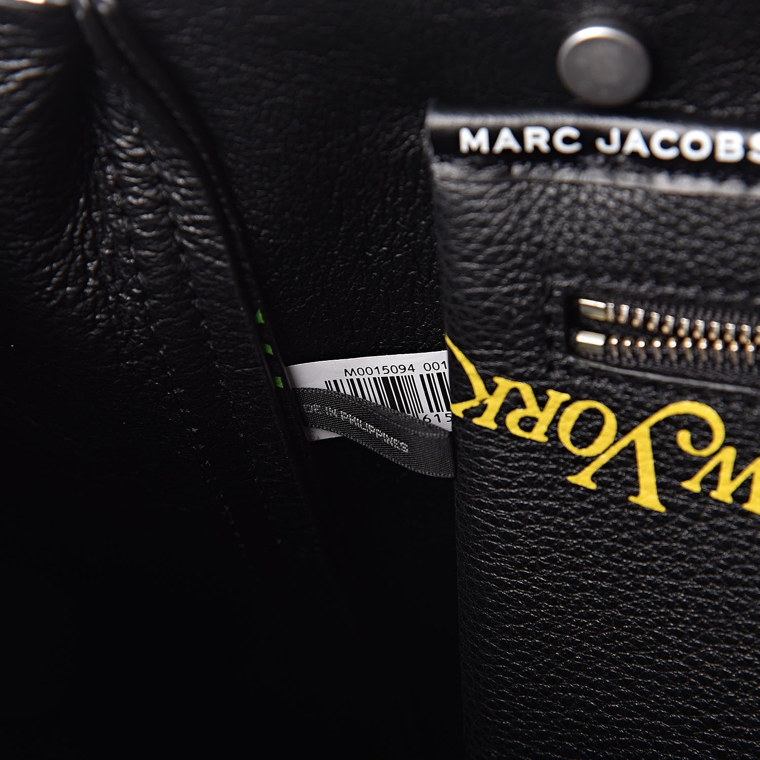 Marc Jacobs X New York Magazine Grained Calfskin The Tag Tote Black 6 of 9