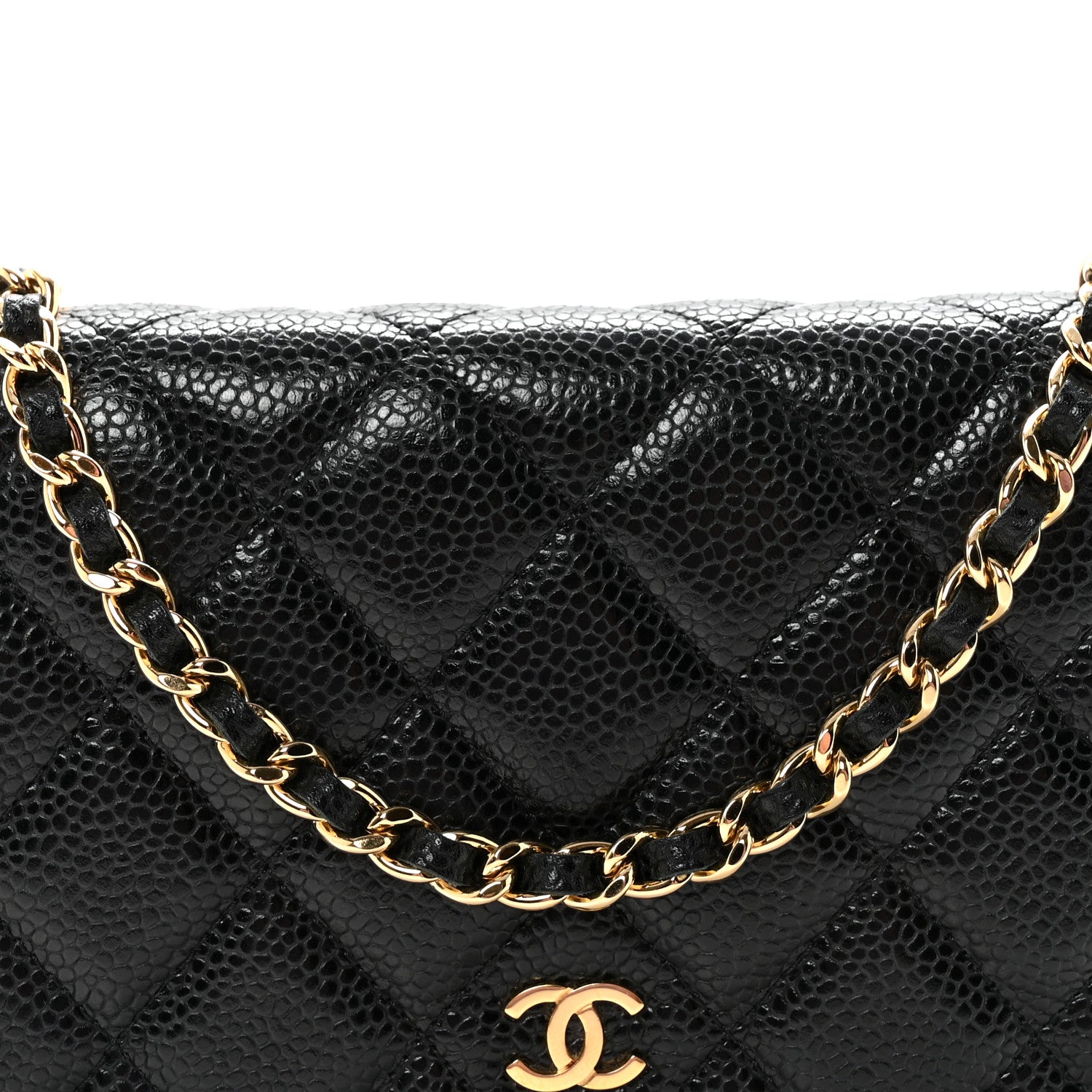 Chanel Caviar Quilted Wallet On Chain WOC Black 9 of 12