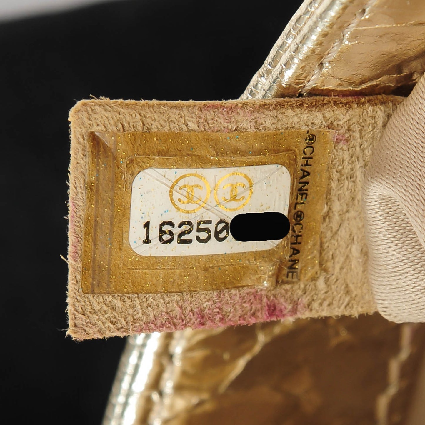 Metallic Calfskin Mini Flap Gold