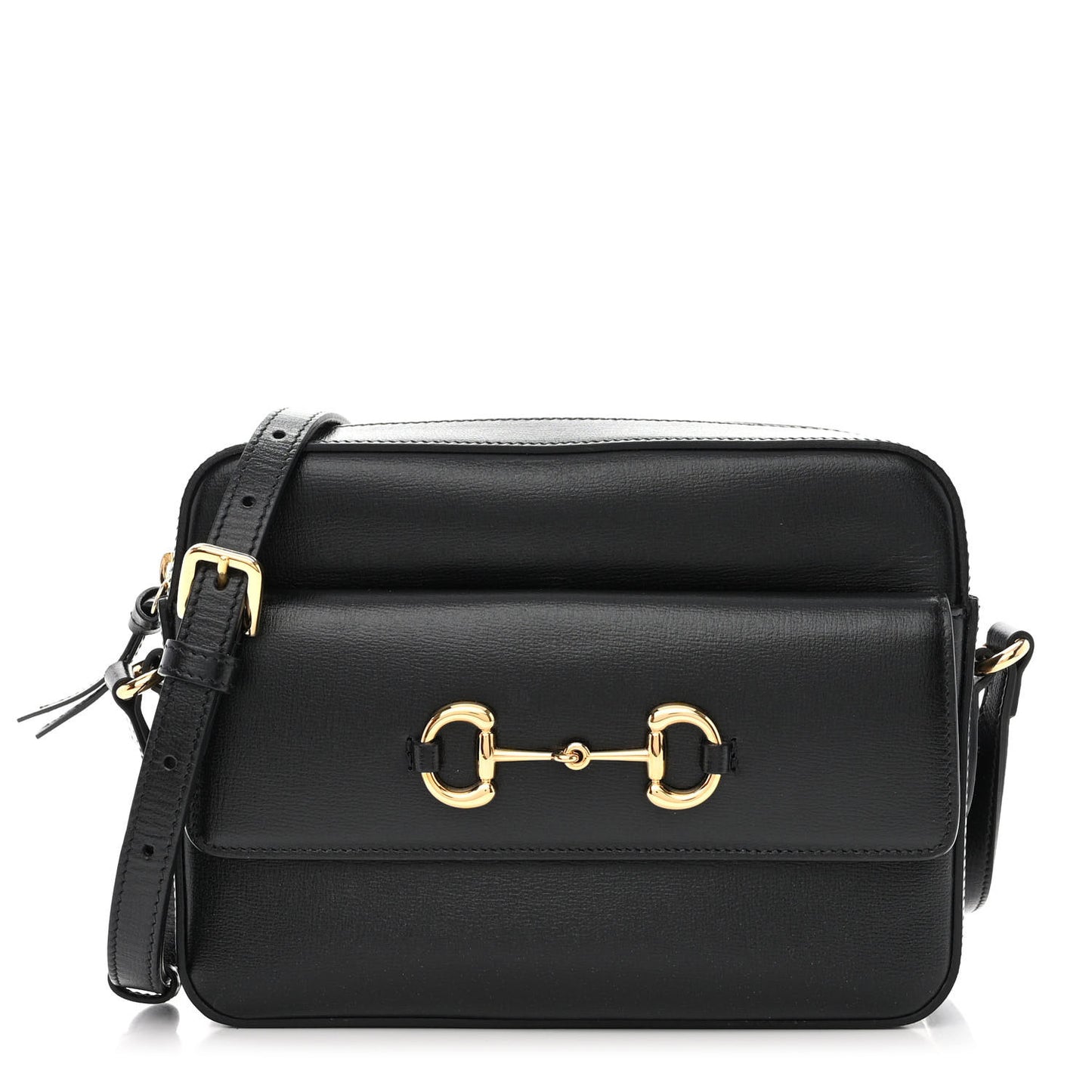 Azalea Calfskin Small Horsebit 1955 Shoulder Bag Black