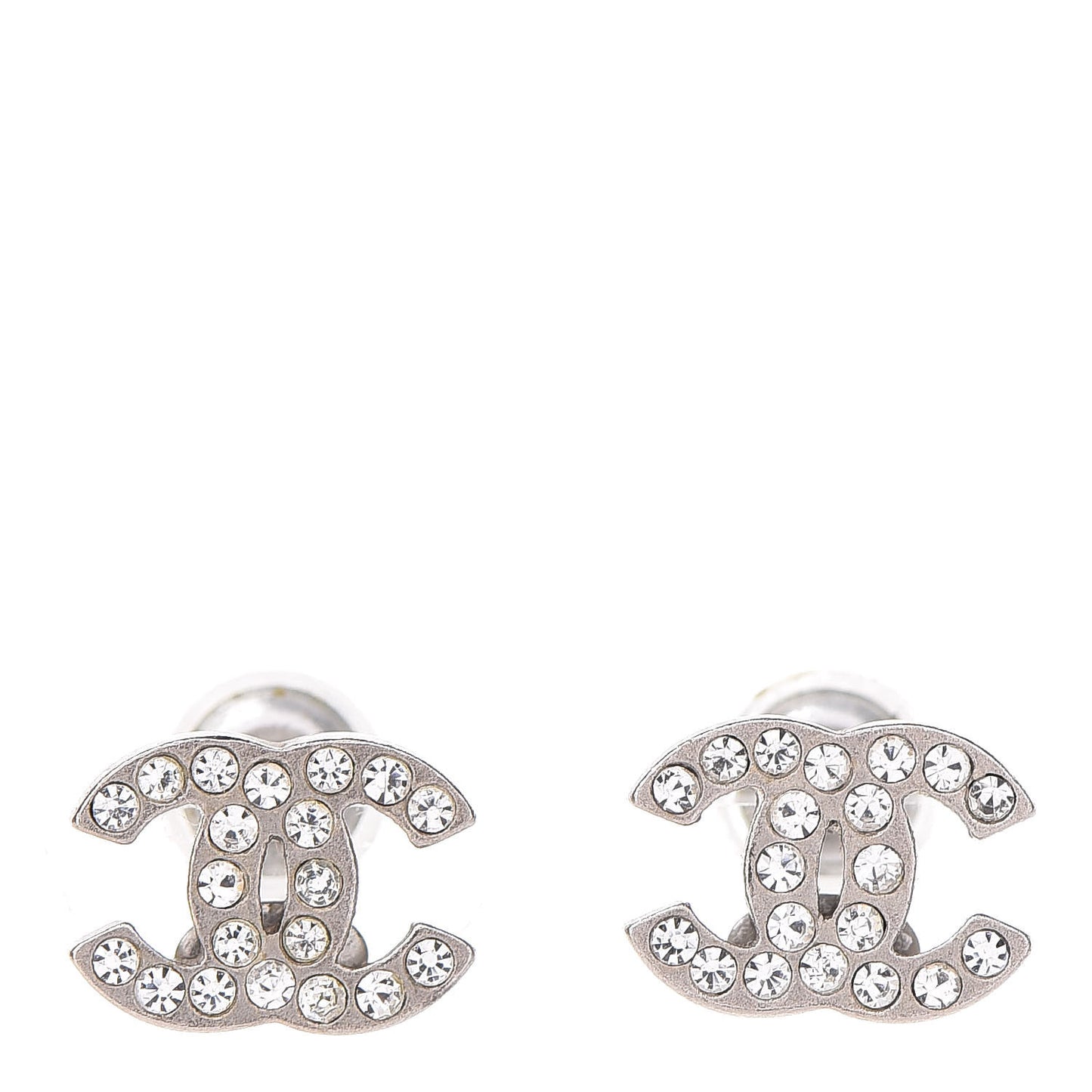 Crystal Mini Timeless CC Earrings Silver