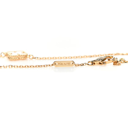Van Cleef & Arpels 18K Yellow Gold Mother of Pearl Sweet Alhambra Bracelet 5 of 8
