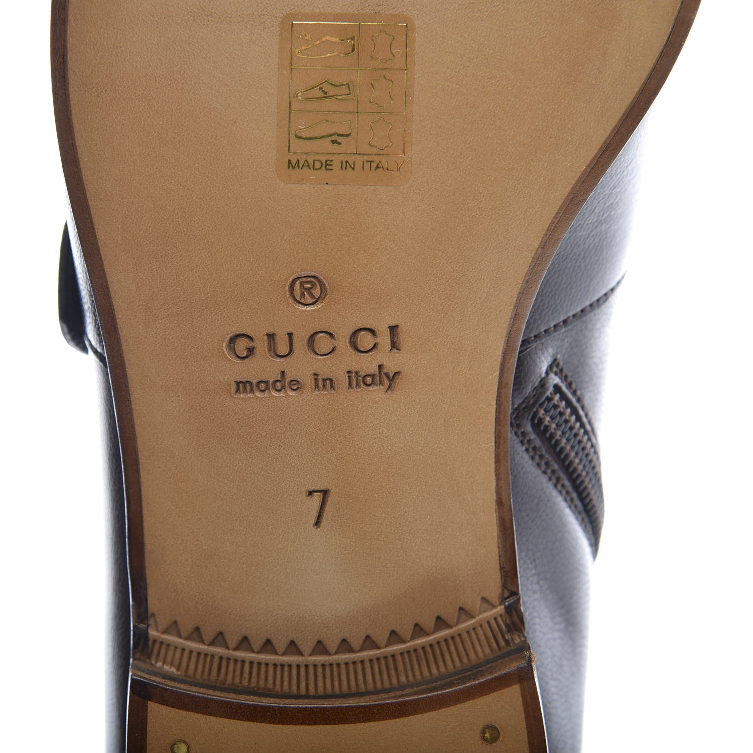 Gucci Goatskin Web Mens GG Ankle Boots 7 Cocoa 7 of 9