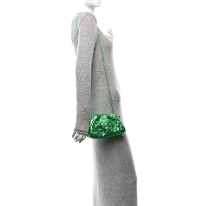 Bottega Veneta Metallic Nappa Intrecciato The Mini Pouch Parakeet 2 of 11