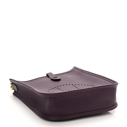 Hermes Taurillon Clemence Amazone Evelyne TPM Cassis Rouge Grenat 4 of 11
