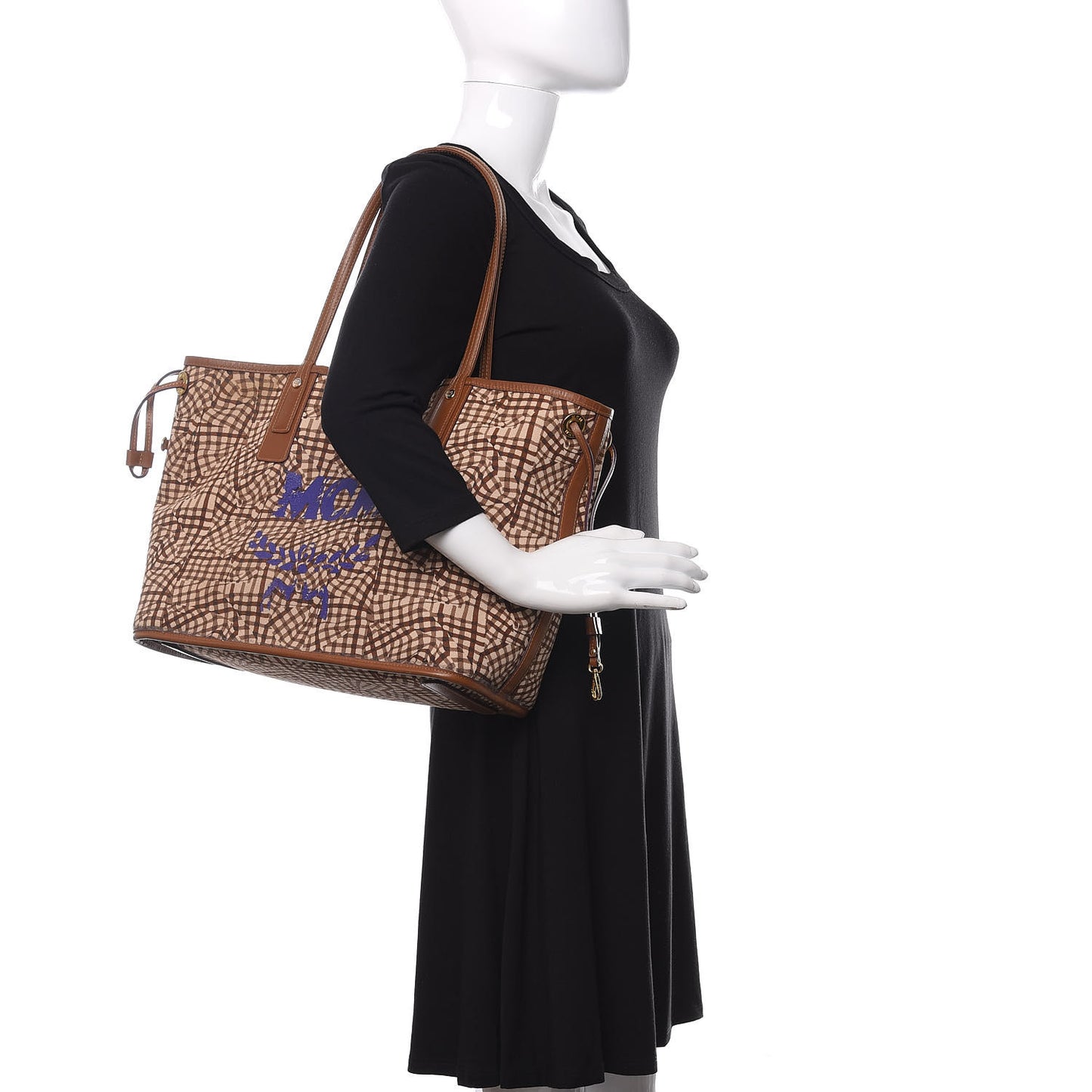 Visetos Medium Liz Reversible Shopper Tote Cognac