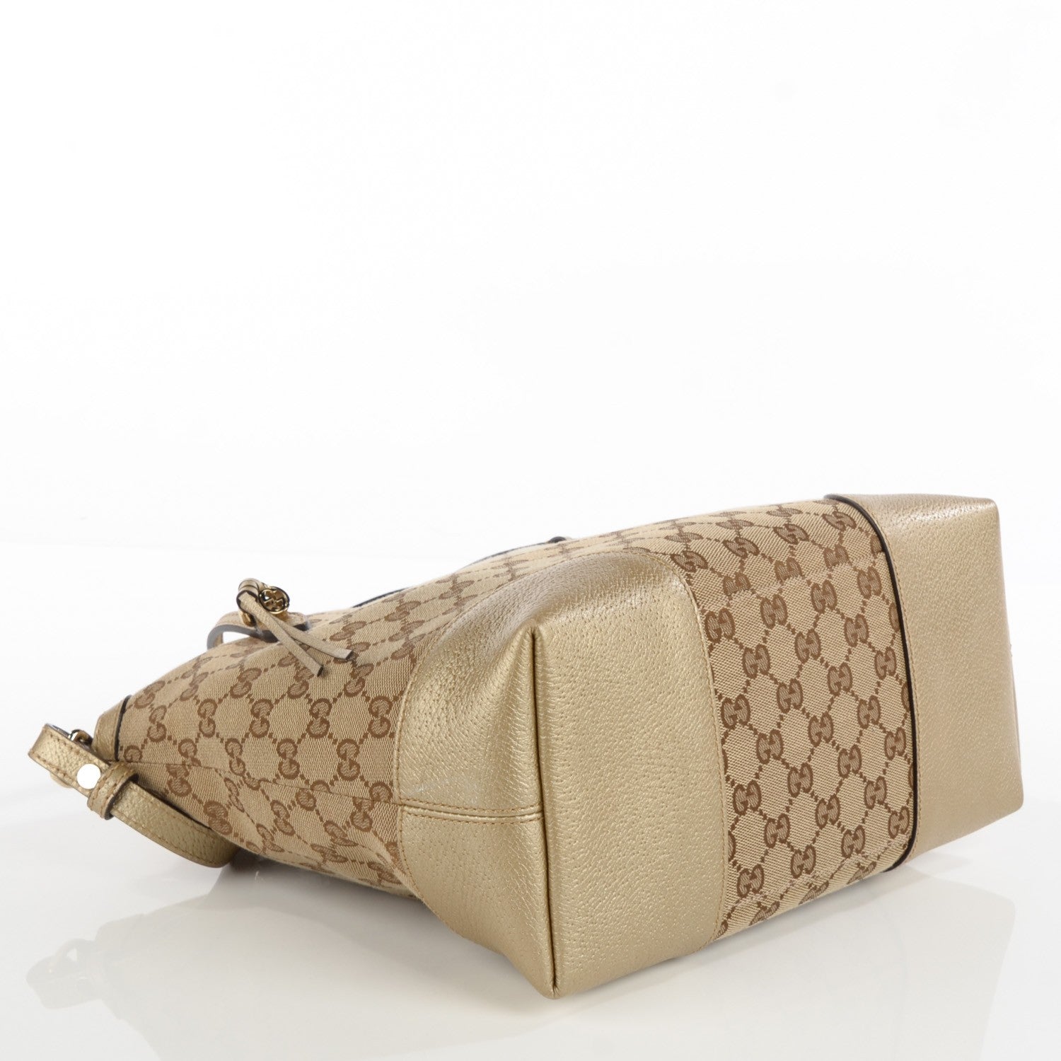 Gucci Monogram Medium Bree Foldover Tote Golden Beige 4 of 7