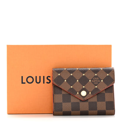 Louis Vuitton Damier Ebene Studded Victorine Wallet Cherry 12 of 12