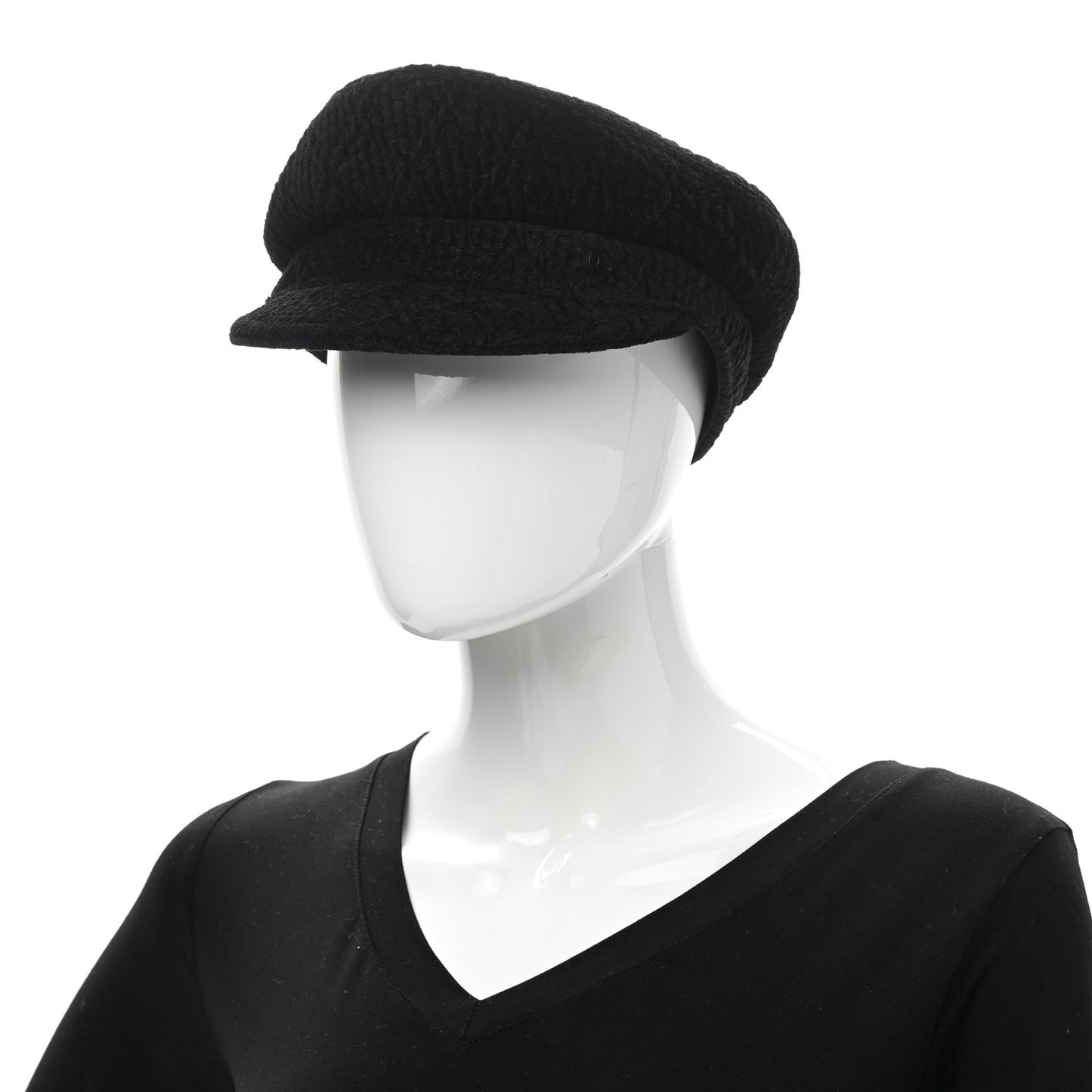 Viscose Silk Quilted CC Cap M Black