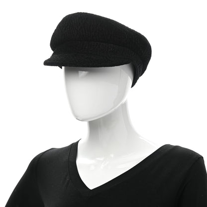 Chanel Viscose Silk Quilted CC Cap M Black 2 of 8