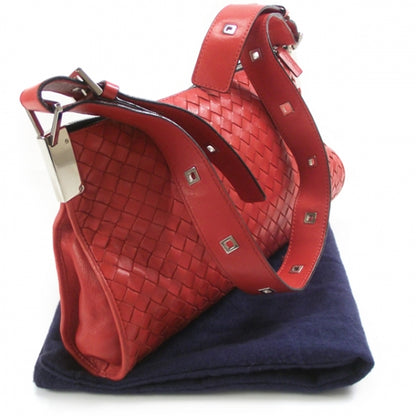 Bottega Veneta Woven Shoulder Bag Red 3 of 11