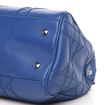 Christian Dior Lambskin Cannage Granville Polochon Blue 14 of 15
