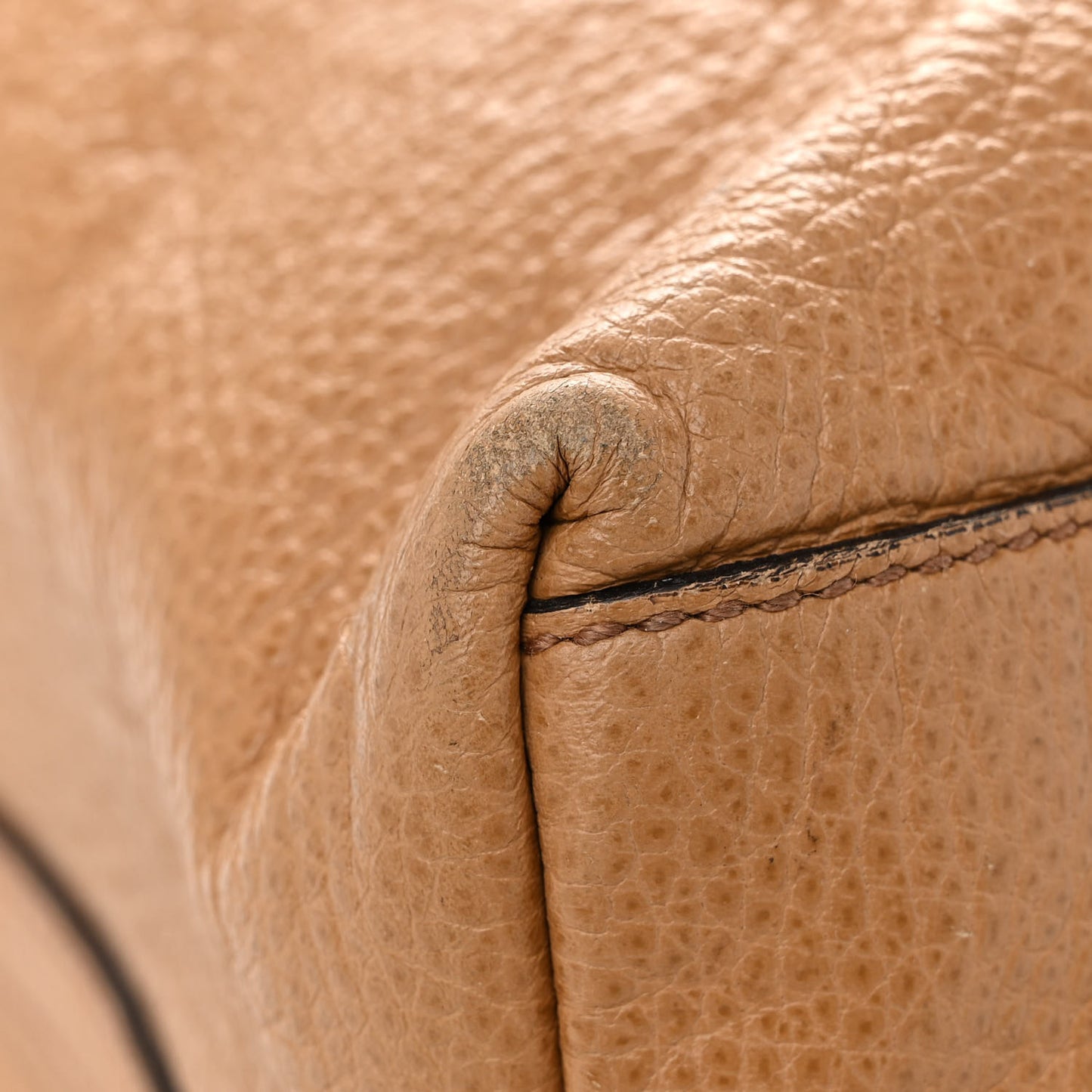 Calfskin Large Gifford Braided Handle Tote Camel