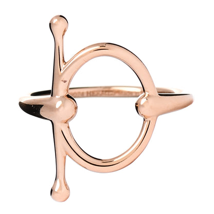 Hermes 18K Rose Gold PM Filet d'Or Ring 54 6.75 1 of 7