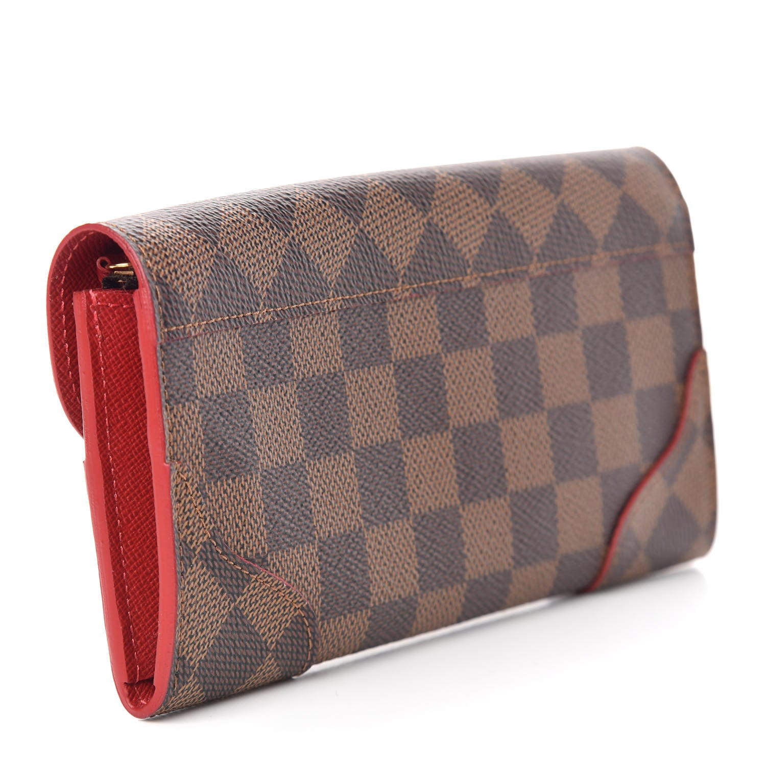 Louis Vuitton Damier Ebene Caissa Wallet Cherry 2 of 10