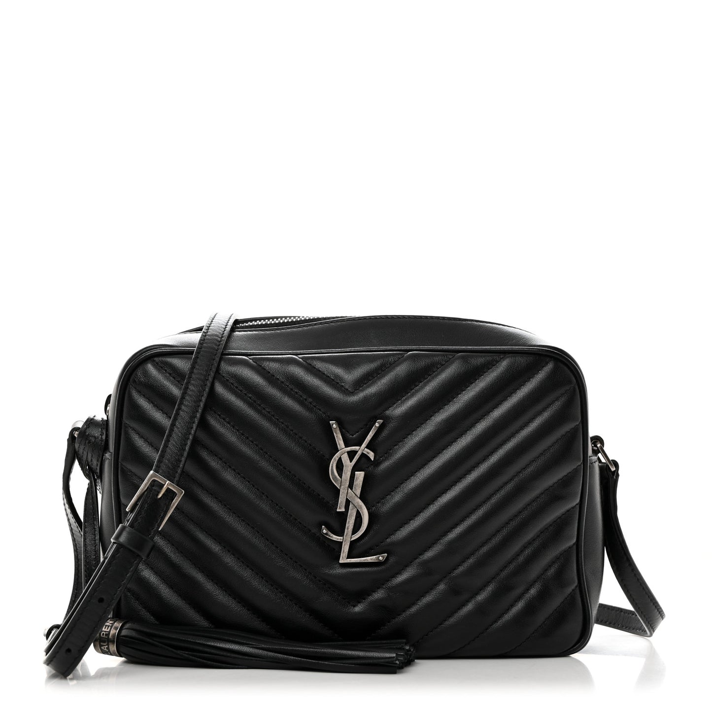 Calfskin Matelasse Monogram Lou Camera Bag Black